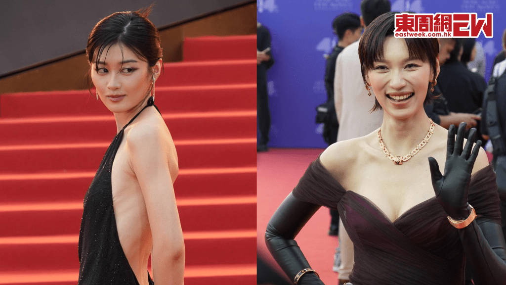 第44屆香港電影金像獎│王丹妮低胸風騷到場│《不平凡女孩》鄧濤大露背示人