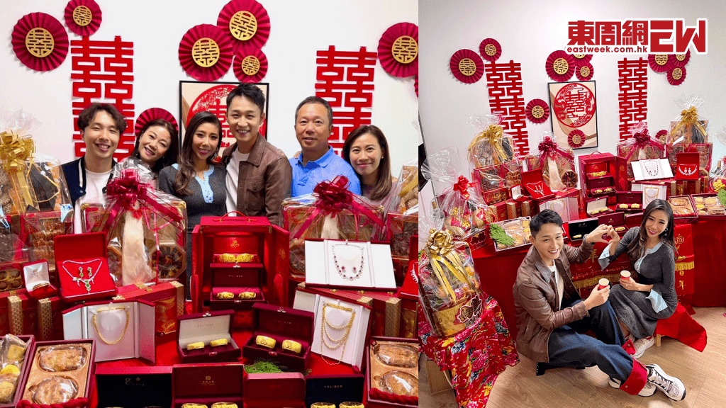 容天佑完成傳統中式過大禮 鮑參翅肚、重磅龍鳳鈪擺滿枱