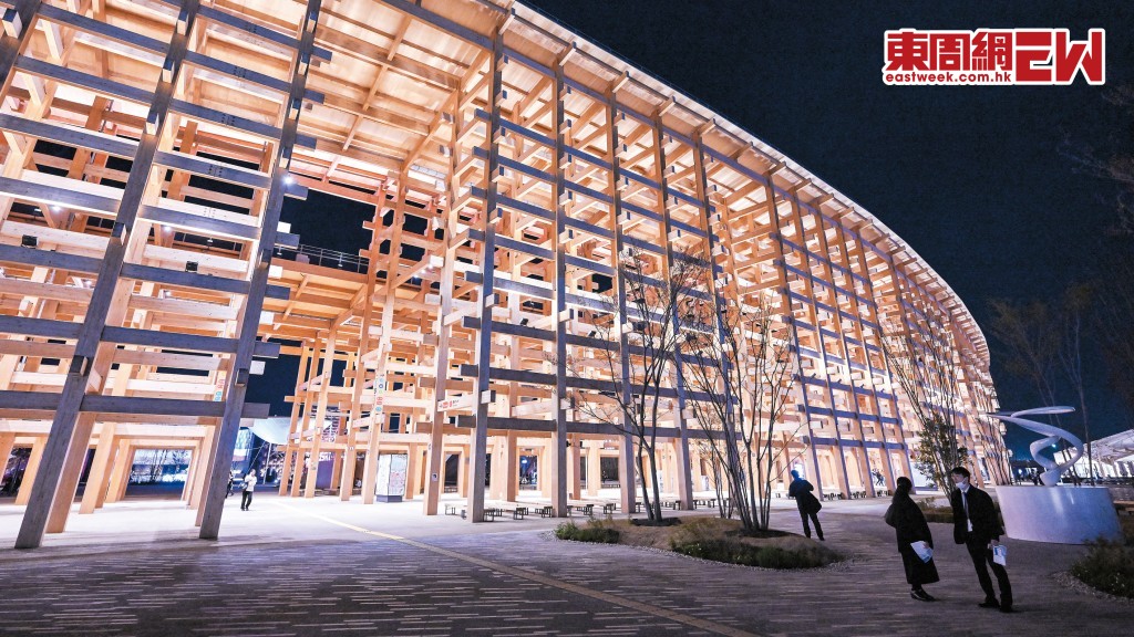 大阪世博標誌的「大屋根環形迴廊」是世界最大的木造建築物。