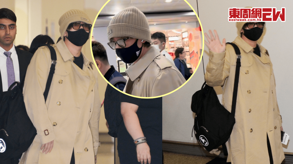 姜濤英倫風格現身機場 Nice同「姜糖」揮手打招呼