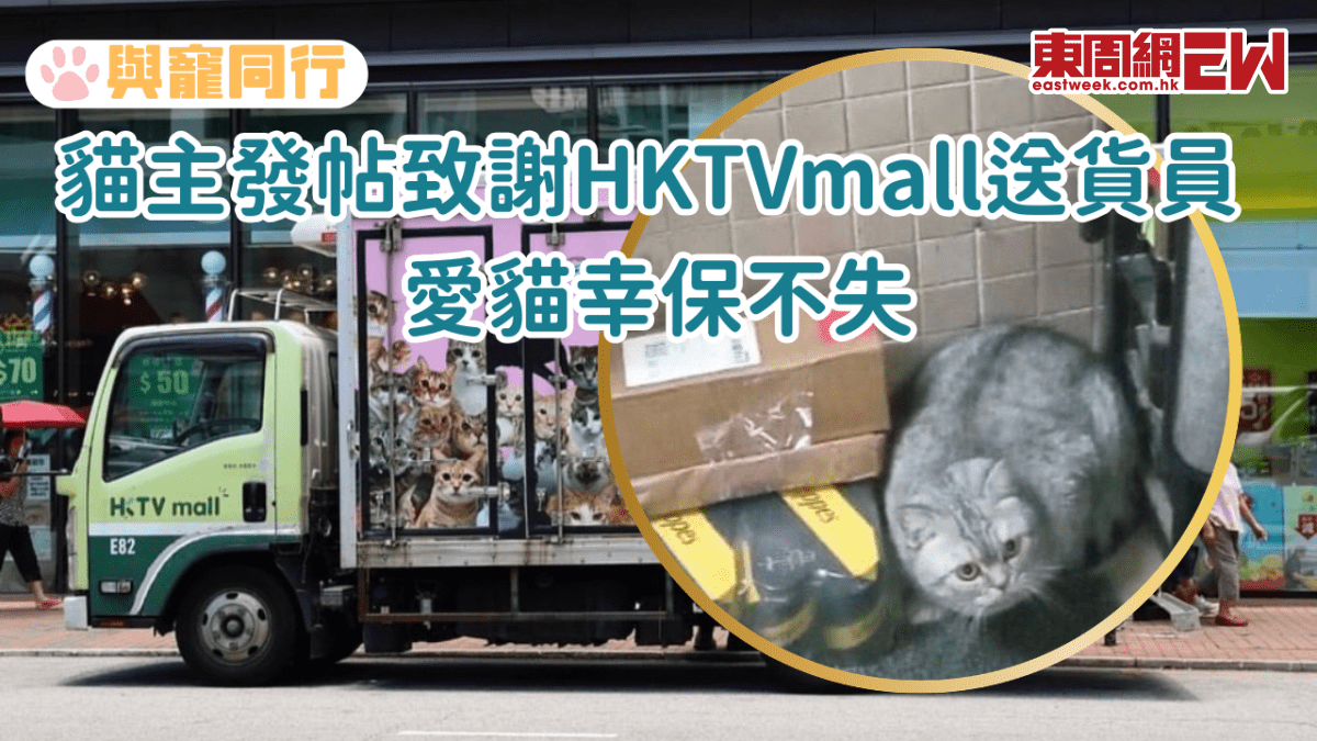 貓主發帖致謝HKTVmall送貨員 愛貓幸保不失